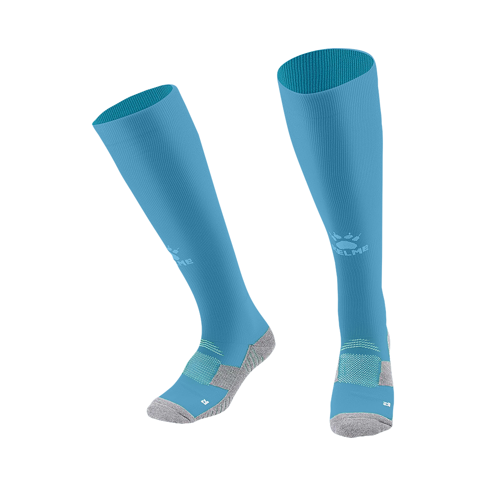 FOOTBALL LENGTH SOCKS(ADULT) SKY BLUE/WHITE M